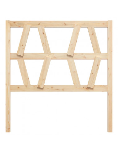 Testiera per Letto 106x4x100 cm in Legno Massello di Pino