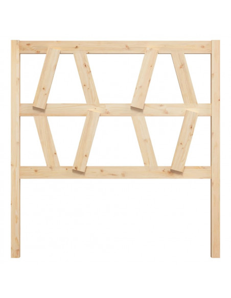 Testiera per Letto 106x4x100 cm in Legno Massello di Pino
