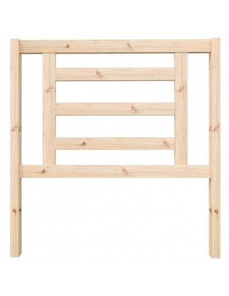 Testiera per Letto 96x4x100 cm in Legno Massello di Pino