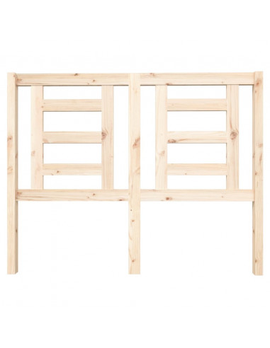 Testiera per Letto 126x4x100 cm in Legno Massello di Pino