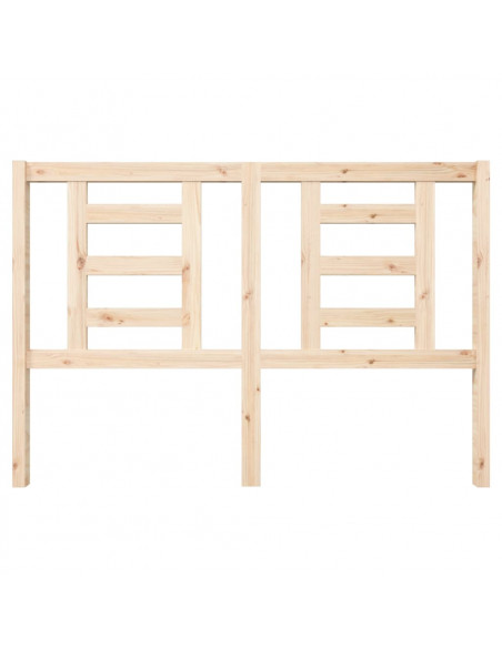 Testiera per Letto 146x4x100 cm in Legno Massello di Pino