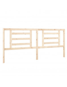 Testiera per Letto 206x4x100 cm in Legno Massello di Pino 2