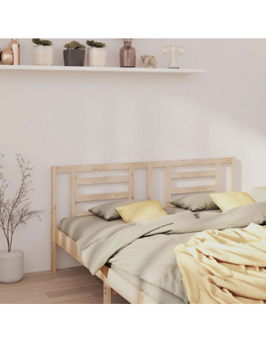 Testiera per Letto 206x4x100 cm in Legno Massello di Pino