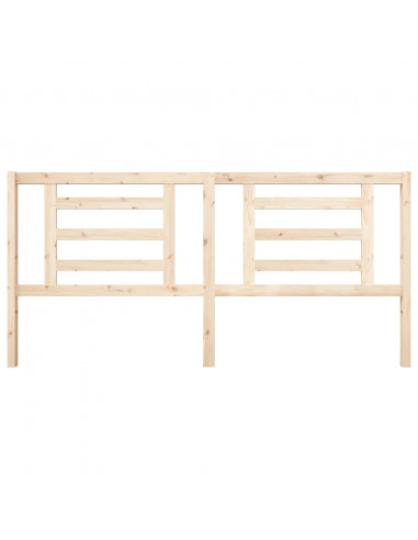 Testiera per Letto 206x4x100 cm in Legno Massello di Pino