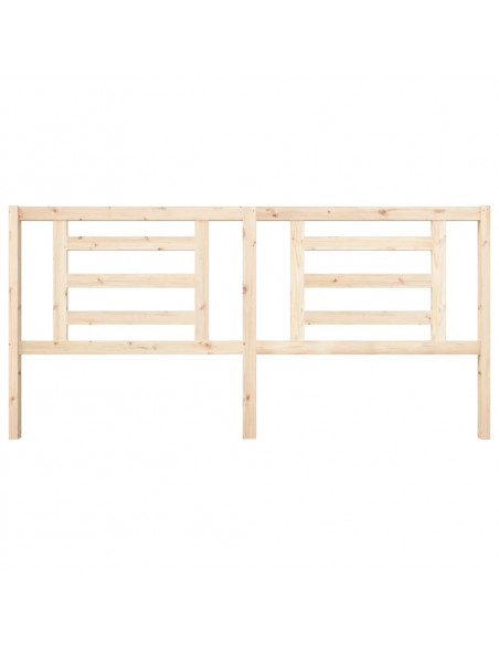 Testiera per Letto 206x4x100 cm in Legno Massello di Pino