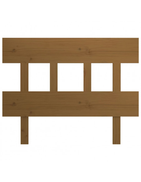 Testiera per Letto Miele 78,5x3x81 cm in Legno Massello di Pino