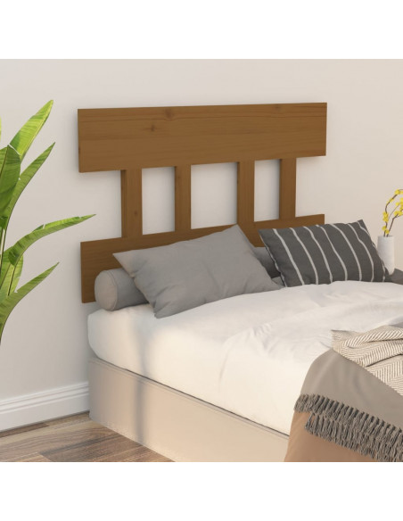 Testiera per Letto Miele 78,5x3x81 cm in Legno Massello di Pino