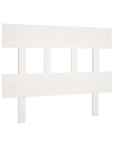 Testiera per Letto Bianca 103,5x3x81 cm Legno Massello di Pino