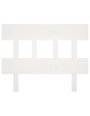 Testiera per Letto Bianca 103,5x3x81 cm Legno Massello di Pino