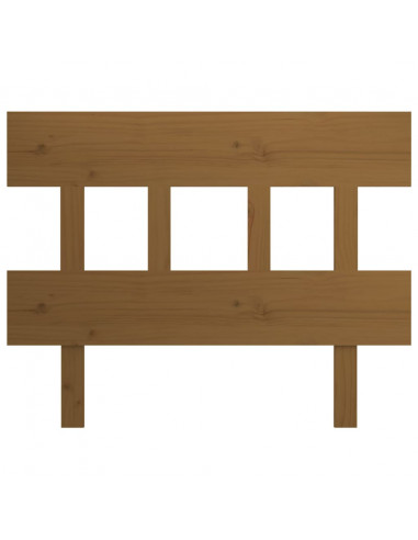 Testiera per Letto Miele 103,5x3x81cm in Legno Massello di Pino