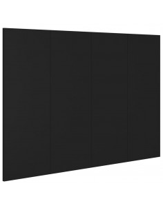 Testiera per Letto Nera 120x1,5x80 cm in Legno Multistrato 2