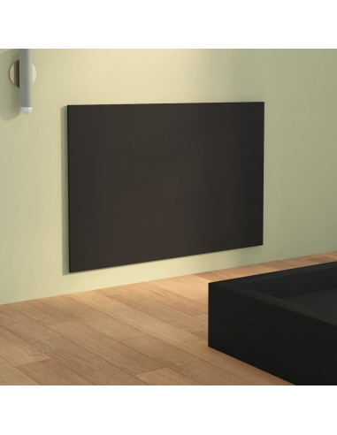 Testiera per Letto Nera 120x1,5x80 cm in Legno Multistrato