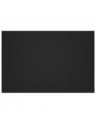 Testiera per Letto Nera 120x1,5x80 cm in Legno Multistrato