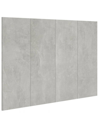 Testiera Letto Grigio Cemento 120x1,5x80cm in Legno Multistrato