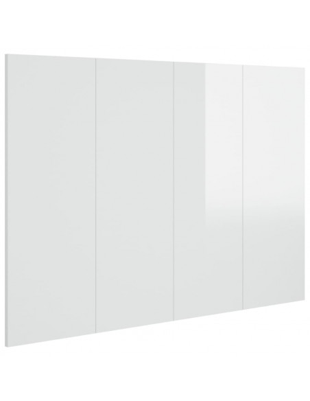 Testiera per Letto Bianco Lucido 120x1,5x80cm Legno Multistrato
