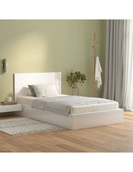 Testiera per Letto Bianco Lucido 120x1,5x80cm Legno Multistrato