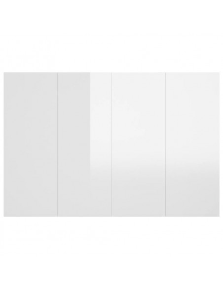 Testiera per Letto Bianco Lucido 120x1,5x80cm Legno Multistrato