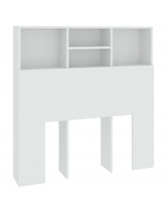 Testiera con Contenitore Bianco 100x19x103,5 cm 2