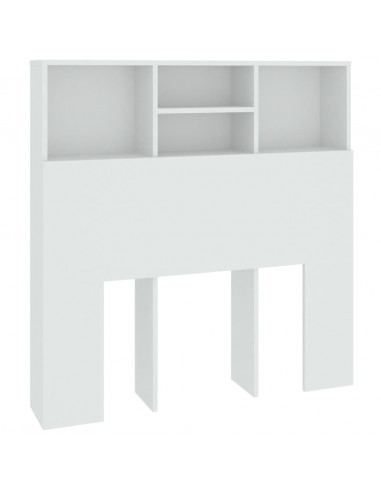 Testiera con Contenitore Bianco 100x19x103,5 cm