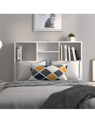 Testiera con Contenitore Bianco 100x19x103,5 cm