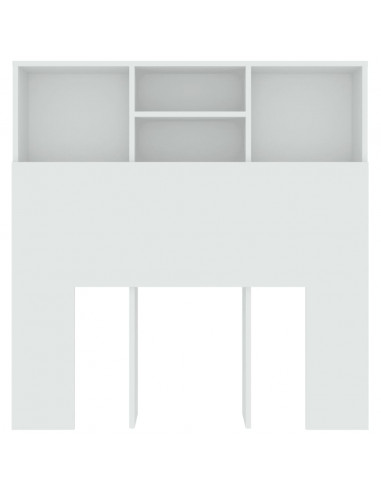 Testiera con Contenitore Bianco 100x19x103,5 cm