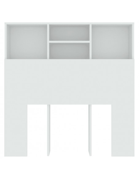 Testiera con Contenitore Bianco 100x19x103,5 cm