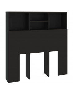 Testiera con Contenitore Nero 100x19x103,5 cm 2