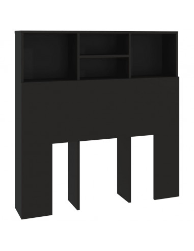 Testiera con Contenitore Nero 100x19x103,5 cm