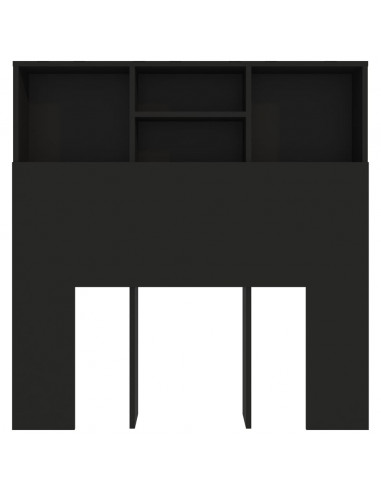 Testiera con Contenitore Nero 100x19x103,5 cm