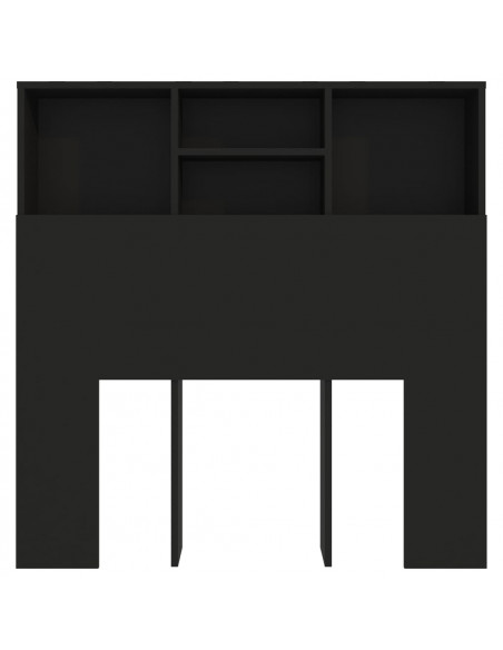 Testiera con Contenitore Nero 100x19x103,5 cm