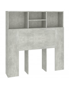 Testiera con Contenitore Grigio Cemento 100x19x103,5 cm 2