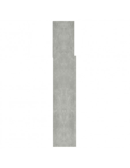 Testiera con Contenitore Grigio Cemento 100x19x103,5 cm