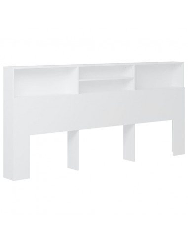 Testiera con Contenitore Bianco 200x19x103,5 cm