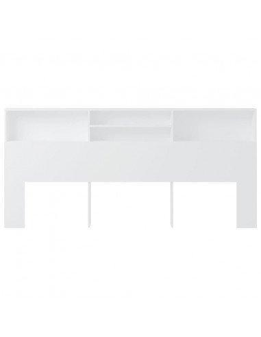 Testiera con Contenitore Bianco 200x19x103,5 cm