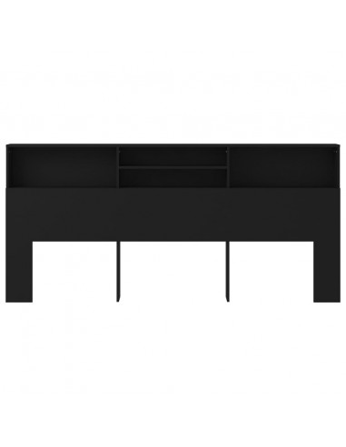 Testiera con Contenitore Nero 220x19x103,5 cm