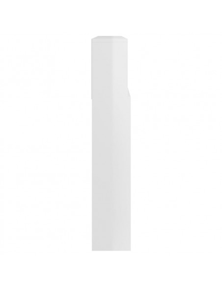 Testiera con Contenitore Bianco Lucido 220x19x103,5 cm