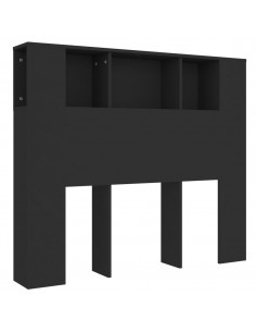 Testiera con Scomparti Nera 120x18,5x102,5 cm 2