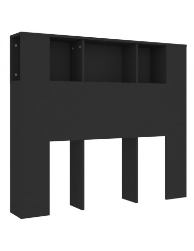 Testiera con Scomparti Nera 120x18,5x102,5 cm