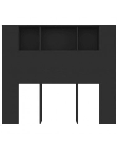 Testiera con Scomparti Nera 120x18,5x102,5 cm