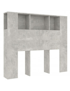 Testiera con Scomparti Grigio Cemento 120x18,5x102,5 cm 2