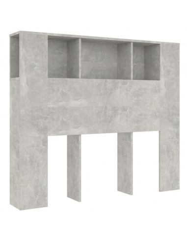 Testiera con Scomparti Grigio Cemento 120x18,5x102,5 cm