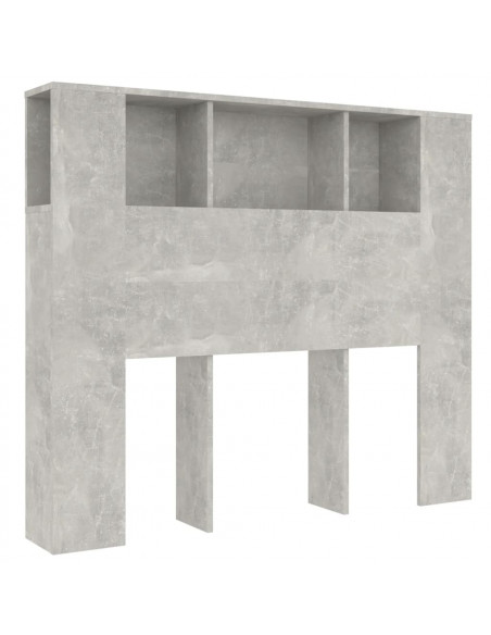 Testiera con Scomparti Grigio Cemento 120x18,5x102,5 cm
