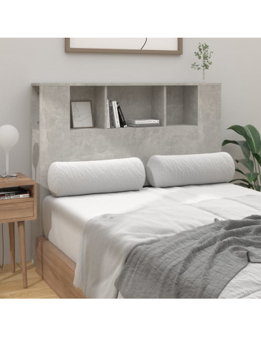 Testiera con Scomparti Grigio Cemento 120x18,5x102,5 cm