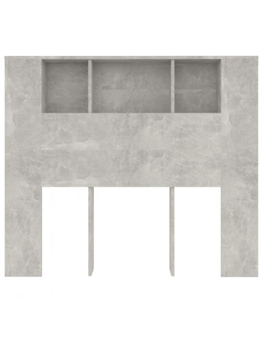 Testiera con Scomparti Grigio Cemento 120x18,5x102,5 cm