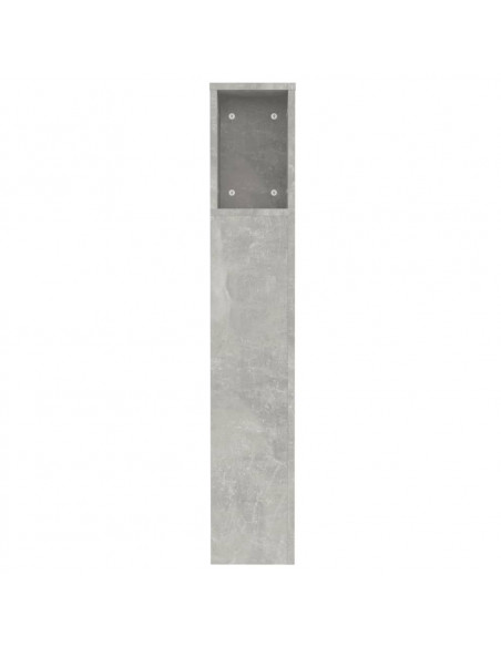 Testiera con Scomparti Grigio Cemento 120x18,5x102,5 cm