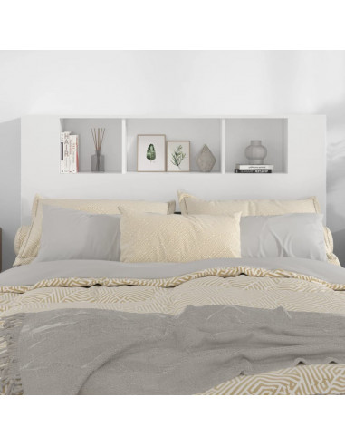 Testiera con Scomparti Bianca 140x18,5x104,5 cm