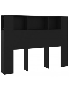 Testiera con Scomparti Nera 140x18,5x104,5 cm 2