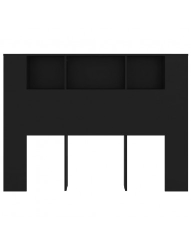 Testiera con Scomparti Nera 140x18,5x104,5 cm
