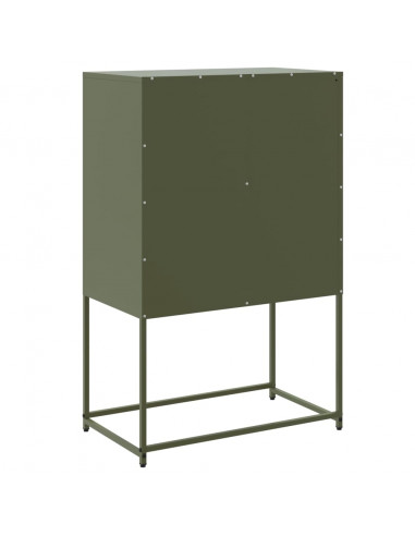 Credenza Verde Oliva 68,5x38,5x107 cm in Acciaio