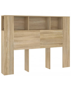 Testiera con Scomparti Rovere Sonoma 140x18,5x104,5 cm 2